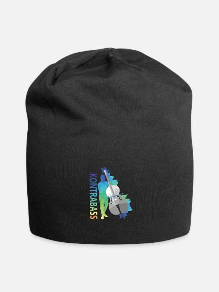 Kontrabass - Jersey-Beanie - Schwarz