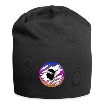 Korsika Reise - Jersey-Beanie - Schwarz - Vorne