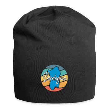 Sardinien Retro - Jersey-Beanie - Schwarz - Vorne