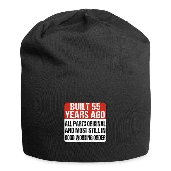 Construit il y a 55 ans - 55 anniversaire - Bonnet en jersey - noir - Devant