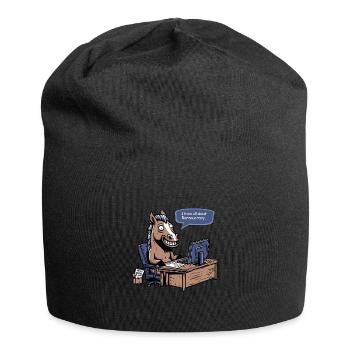 Büro Hengst - Jersey-Beanie - Schwarz - Vorne