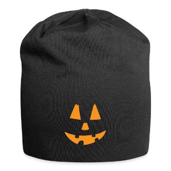 Halloween Monster Pumpkin orange - Jersey Beanie - black - Front