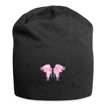 Angel wings,pink,colorful wings,graffiti - Jersey Beanie - black - Front