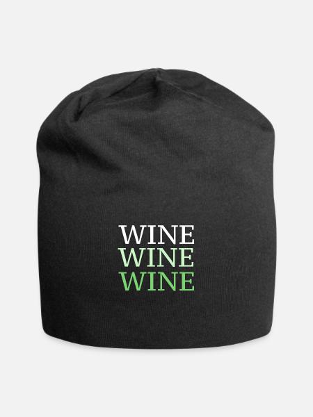 Wein Wein Wein - Jersey-Beanie - Schwarz