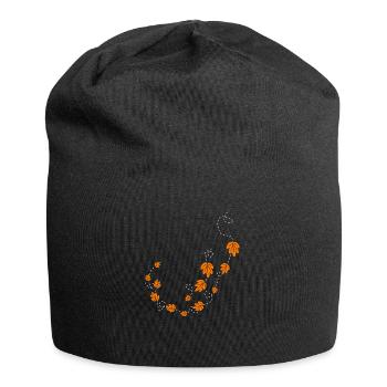Herbstblätter im Wind - Jersey-Beanie - Schwarz - Vorne