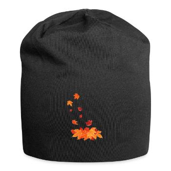 Feuilles d’automne qui tombent - Bonnet en jersey - noir - Devant