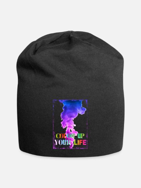 Color Up Your Life - Jersey-Beanie - Schwarz