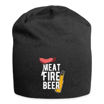 Grillparty Spruch Zum Grillen Grill - Jersey-Beanie - Schwarz - Vorne