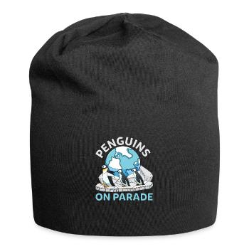 Lustige Antarktis Pinguine Auf Parade Wildlife - Jersey-Beanie - Schwarz - Vorne