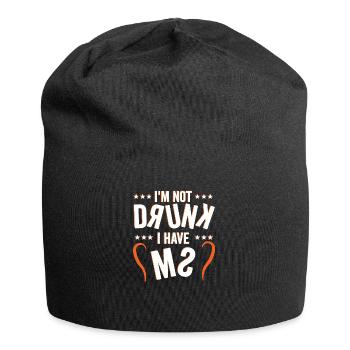 MS Warrior Humor: Not Drunk, Just MS - Jersey Beanie - black - Front