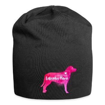 Liebende Labrador Mama - Jersey-Beanie - Schwarz - Vorne