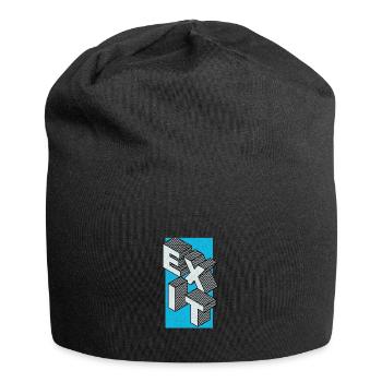 Sortir - prendre la sortie en bleu - Bonnet en jersey - noir - Devant