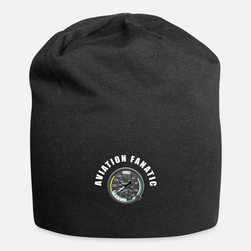 Luftfahrt fanatic - Jersey-Beanie - Schwarz