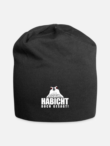 Habicht doch gesagt! - Jersey-Beanie - Schwarz