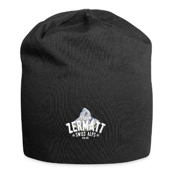 Zermatt Swiss Alps - Jersey Beanie - black - Front
