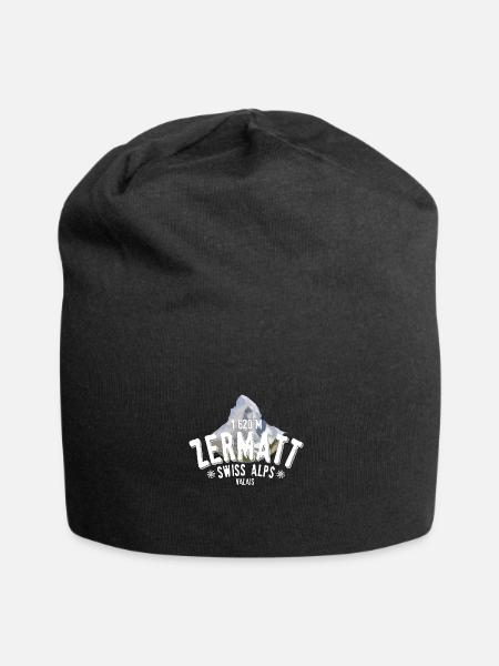 Zermatt Swiss Alps - Jersey-Beanie - Schwarz
