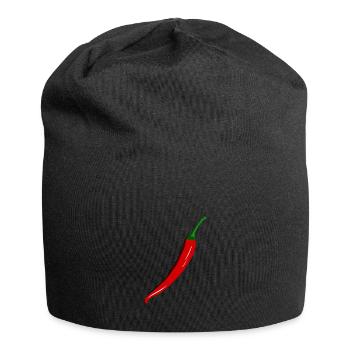 Chili Chilli Heisses Design für heisse Nächte - Jersey-Beanie - Schwarz - Vorne