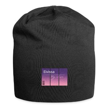 Eivissa, Ibiza, my love. Andenken MIT GPS Daten - Jersey-Beanie - Schwarz - Vorne