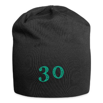 30 JAHRE. 30-jähriges JUBILÄUM. JUBILÄUM 30 JAHRE. 30 - Jersey-Beanie - Schwarz - Vorne
