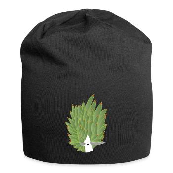 Leaf snail, leaf sheep, leaf sheep snail - Jersey Beanie - black - Front
