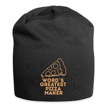 Pizza maker Geschenk Pizzaliebhaber Pizzeria - Jersey-Beanie - Schwarz - Vorne