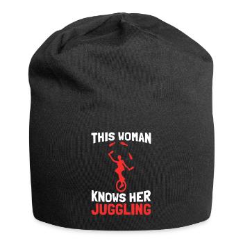 Jonglieren Jongleur - Jersey-Beanie - Schwarz - Vorne
