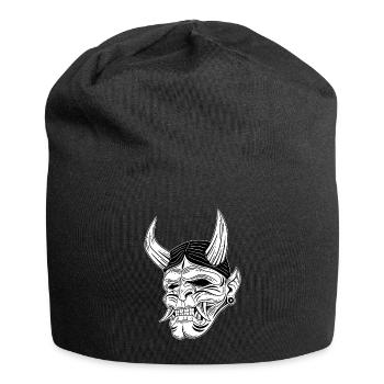 Skull Skull Horror Skeleton Halloween Geisha - Jersey Beanie - black - Front