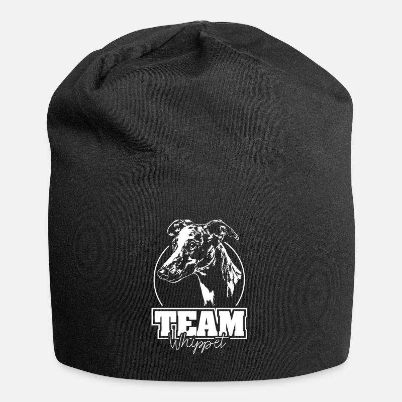 TEAM WHIPPET Hunde Windhunde Wilsigns - Jersey-Beanie - Schwarz