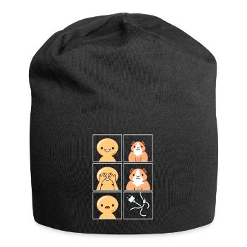 Meerschweinchen Kabel gegessen Design für Fans - Jersey-Beanie - Schwarz - Vorne