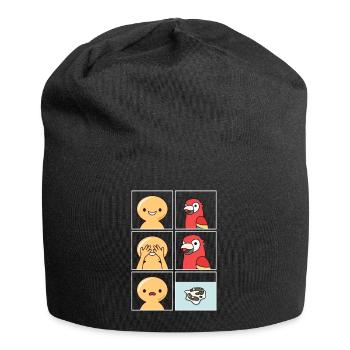 Conception de fientes de perroquets pour les propriétaires de perroquets - Bonnet en jersey - noir - Devant