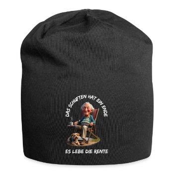Das Schuften hat ein Ende-Es lebe die Rente - Jersey-Beanie - Schwarz - Vorne