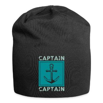Schiffanker Anker Nordsee Spruch Geschenk See - Jersey-Beanie - Schwarz - Vorne