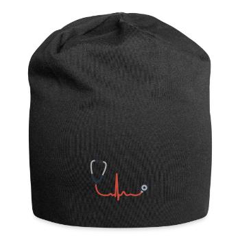 STÉTHOSCOPE MÉDECIN HÔPITAL - Bonnet en jersey - noir - Devant