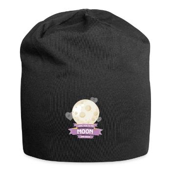 Love you to the Moon Planet - Jersey Beanie - black - Front
