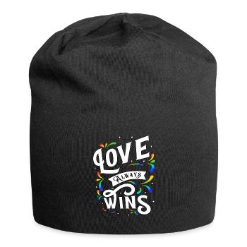 L’amour gagne toujours 2 - Bonnet en jersey - noir - Devant