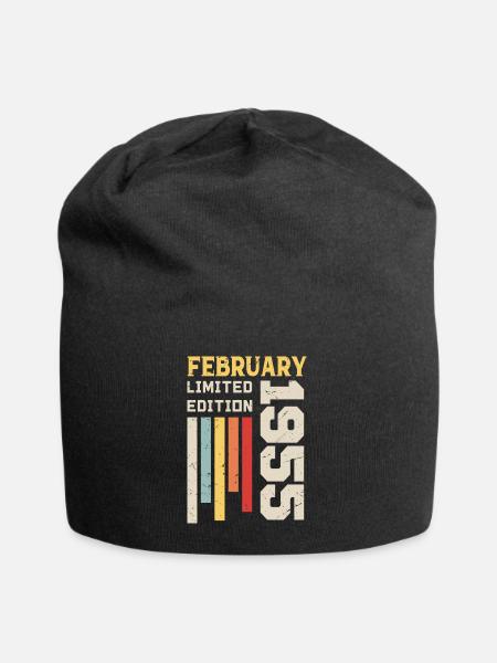Février 1955 - Cadeau anniversaire Février 1955 - Bonnet en jersey - noir