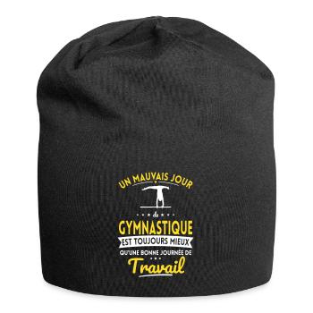 Mauvais jour gymnastique mieux que journée travail - Bonnet en jersey - noir - Devant
