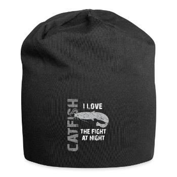 Pêche au poisson-chat Pêche sportive Poisson fort - Bonnet en jersey - noir - Devant