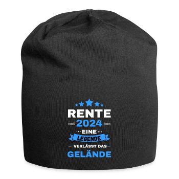 Rente 2024 Ruhestand Legende Geschenk - Jersey-Beanie - Schwarz - Vorne