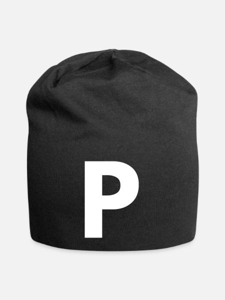 P - Jersey Beanie - black