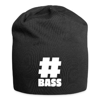 Hashtag Bass - Subwoofer Box Geschenk - Jersey-Beanie - Schwarz - Vorne