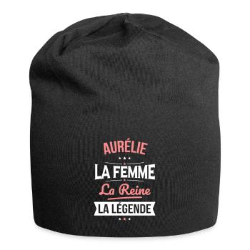 Aurélie - La Femme - La Reine - La Légende - Bonnet en jersey - noir - Devant