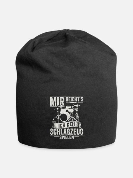 Mir reichts ich geh Schlagzeug spielen Drummer - Jersey-Beanie - Schwarz