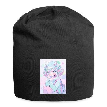 Anime, Fille d’anime, Fille d’anime, Elfe - Bonnet en jersey - noir - Devant