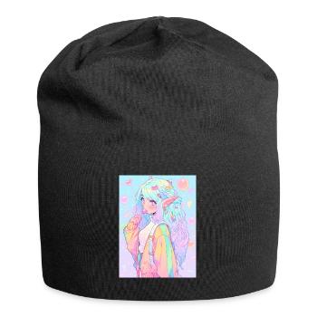 Anime, Fille d’anime, Fille d’anime, Elfe - Bonnet en jersey - noir - Devant