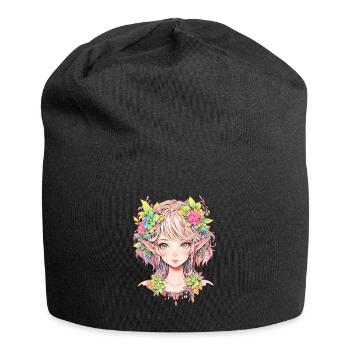 Anime, Anime Girl, Anime Girl, Elf - Jersey Beanie - black - Front