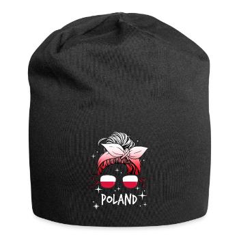 Polen - Jersey-Beanie - Schwarz - Vorne
