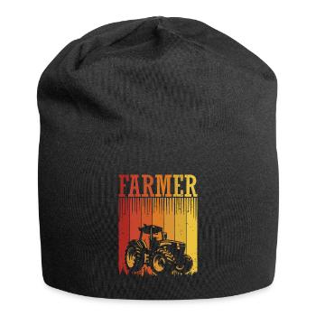 Tracteur agricole rétro Farmer Farm - Bonnet en jersey - noir - Devant