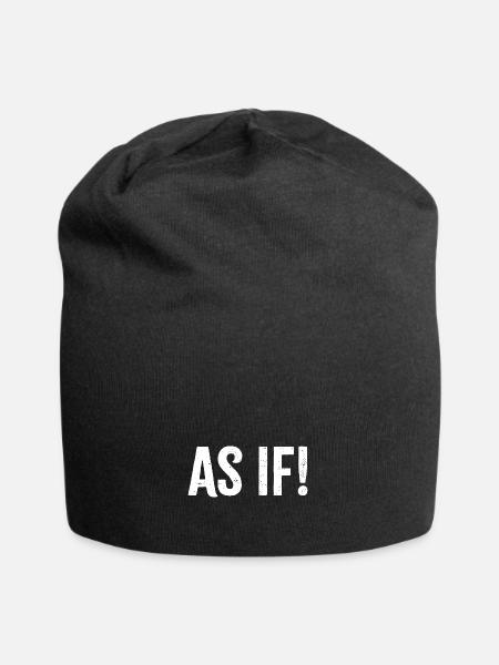 As if - Jersey-Beanie - Schwarz