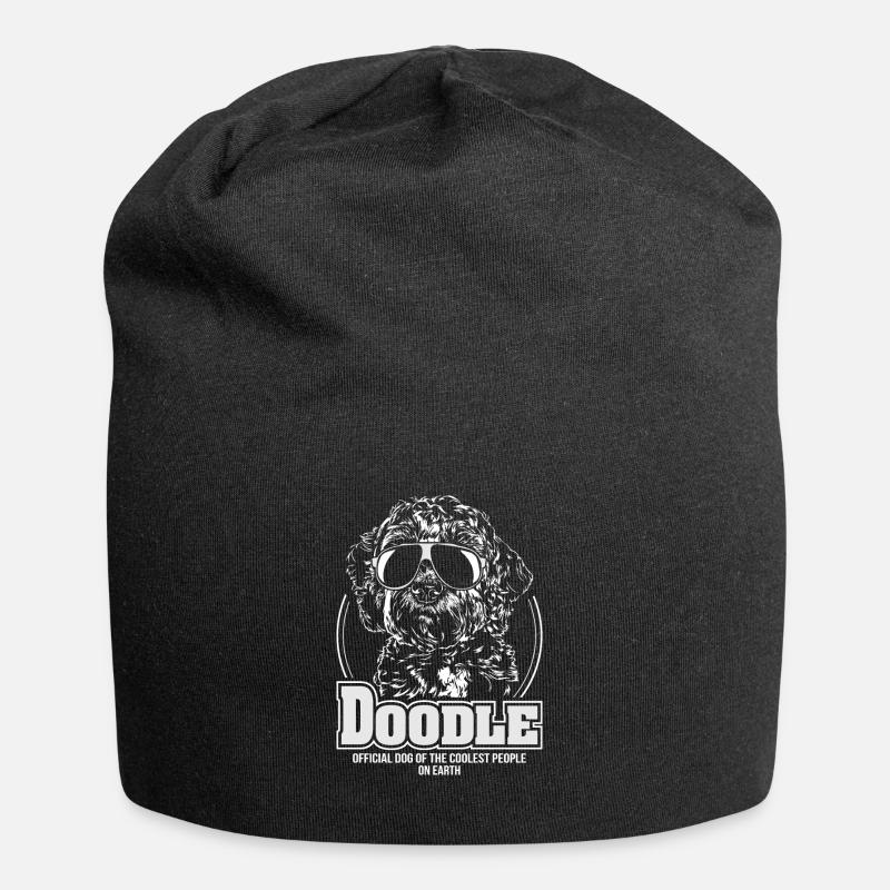 DOODLE coolest people Hunde Spruch Hund Wilsigns - Jersey-Beanie - Schwarz